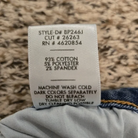 Just Black Denim Flex Waist Mid Rise Jeans with Fringe Ankles Hems Size 24 - Picture 6 of 15